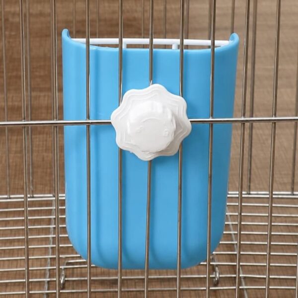 2-in-1 Rabbit Hay Feeder & Food Bowl, Cage Mount No-Mess Feeder for Small Pets