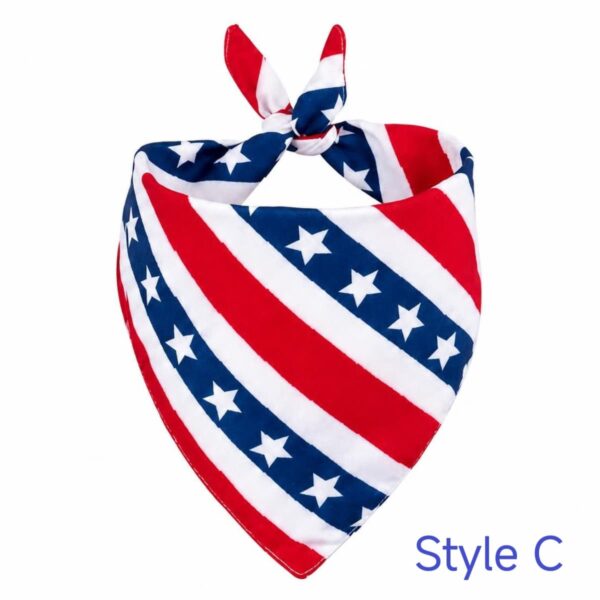 apparel-accessories-1-12 Americana Star Stripe Dog Bandana - Adjustable Festive Scarf