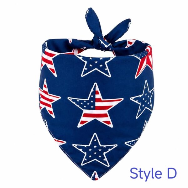 apparel-accessories-1-13 Americana Star Stripe Dog Bandana - Adjustable Festive Scarf