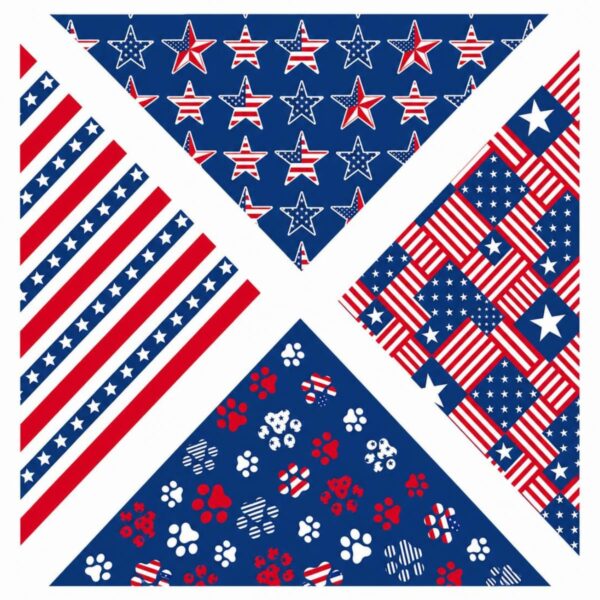 apparel-accessories-1-6 Americana Star Stripe Dog Bandana - Adjustable Festive Scarf