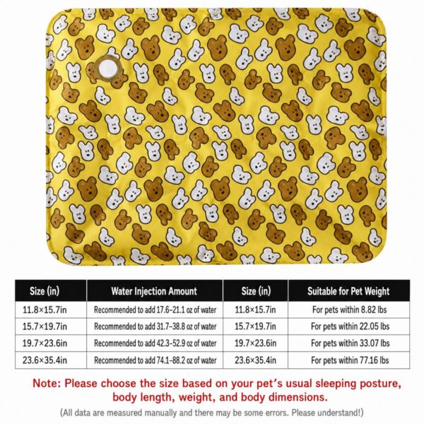 Cooling Pet Mat Gel & Water-Filled for Dogs Cats Summer