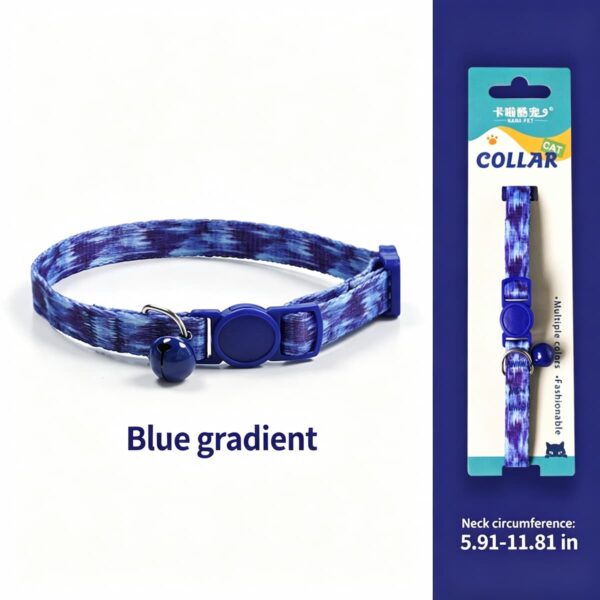 Cute Woven Cat Collar with Bell, Adjustable Stylish Neck Accessory for Cats & Kittens