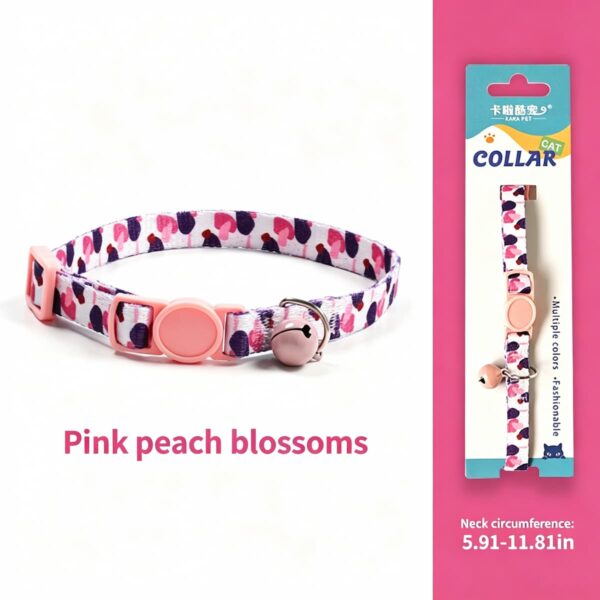 Cute Woven Cat Collar with Bell, Adjustable Stylish Neck Accessory for Cats & Kittens
