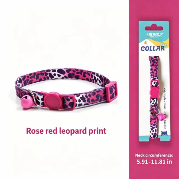 Cute Woven Cat Collar with Bell, Adjustable Stylish Neck Accessory for Cats & Kittens
