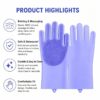 daily-care-cleaning-1-5 Soft Silicone Dog Cat Bath Massage Glove Brush Pet Grooming Cleaning Mitt