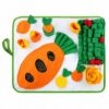 Non-Slip Foraging Mat, Carrot Snuffle Toy for Small Pets Rabbits Hamsters Guinea Pigs