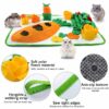 Non-Slip Foraging Mat, Carrot Snuffle Toy for Small Pets Rabbits Hamsters Guinea Pigs