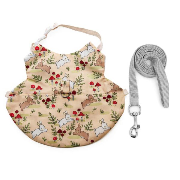 Rabbit Harness and Leash Set, Cute Vest for Small Pets, Adjustable & Escape-Proof