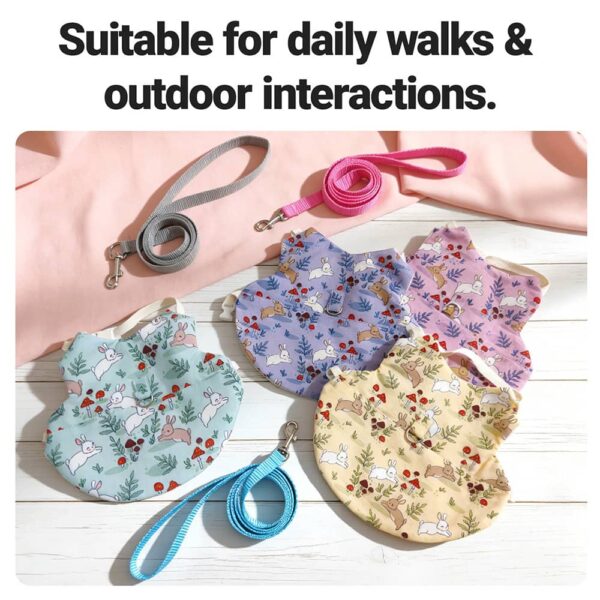 Rabbit Harness and Leash Set, Cute Vest for Small Pets, Adjustable & Escape-Proof
