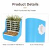 2-in-1 Rabbit Hay Feeder & Food Bowl, Cage Mount No-Mess Feeder for Small Pets