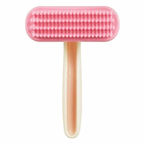 Rabbit Silicone Pet Comb, Soft Bristle Brush for Cat & Loose Hair Removal