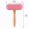 Rabbit Silicone Pet Comb, Soft Bristle Brush for Cat & Loose Hair Removal