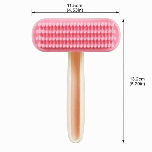 Rabbit Silicone Pet Comb, Soft Bristle Brush for Cat & Loose Hair Removal
