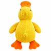 Squeaky Yellow Duck Dog Toy, Durable Chew Resistant Plush Teething Toy for Small and Large Breeds