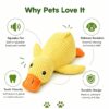 Squeaky Yellow Duck Dog Toy, Durable Chew Resistant Plush Teething Toy for Small and Large Breeds