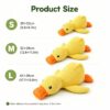 Squeaky Yellow Duck Dog Toy, Durable Chew Resistant Plush Teething Toy for Small and Large Breeds