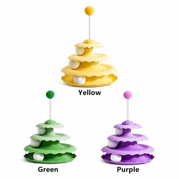 Three-layer Three-ball Cat Turntable Cat Toy, Interactive Self-entertainment Toy for Cats