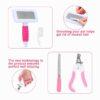 Rabbit Grooming Kit, 8-in-1 Care Set with Nail Clippers, Brushes for All Kinds of Small Pets