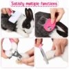 Rabbit Grooming Kit, 8-in-1 Care Set with Nail Clippers, Brushes for All Kinds of Small Pets