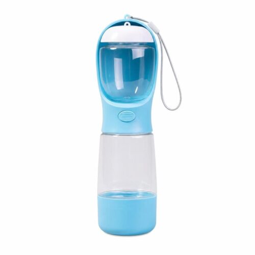 3-in-1 Portable Pet Water & Food Bottle with Poop Bag Dispenser for Dogs and Cats