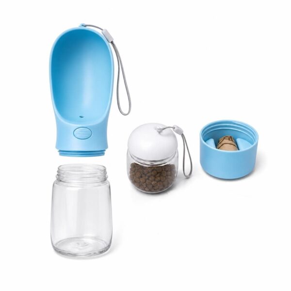 3-in-1 Portable Pet Water & Food Bottle with Poop Bag Dispenser for Dogs and Cats