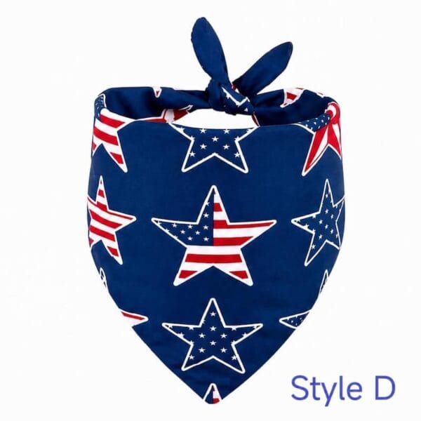 apparel-accessories-1-18 Americana Star Stripe Dog Bandana - Adjustable Festive Scarf