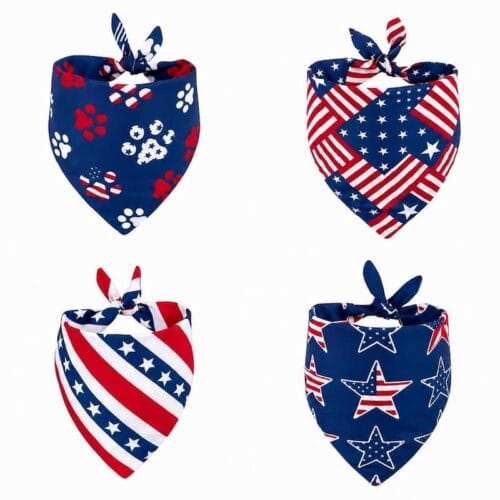 apparel-accessories-1-19 Americana Star Stripe Dog Bandana - Adjustable Festive Scarf