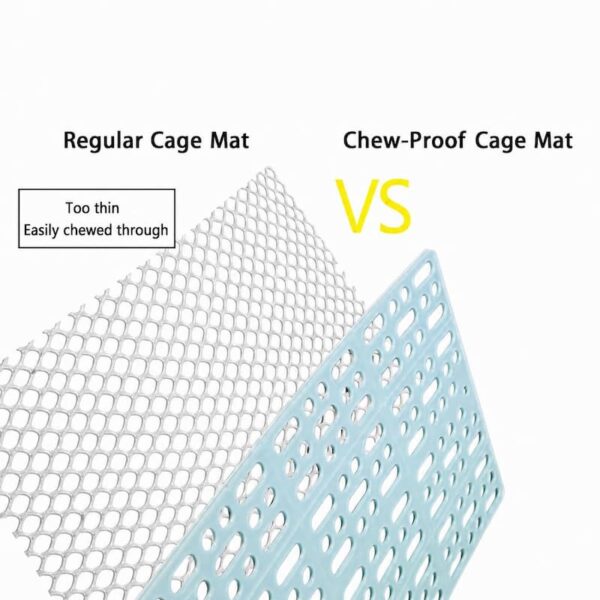 Rabbit Cage Foot Pad, Fixable Plastic Grid Mat That Prevents Pet Pododermatitis & Paw Ulceration