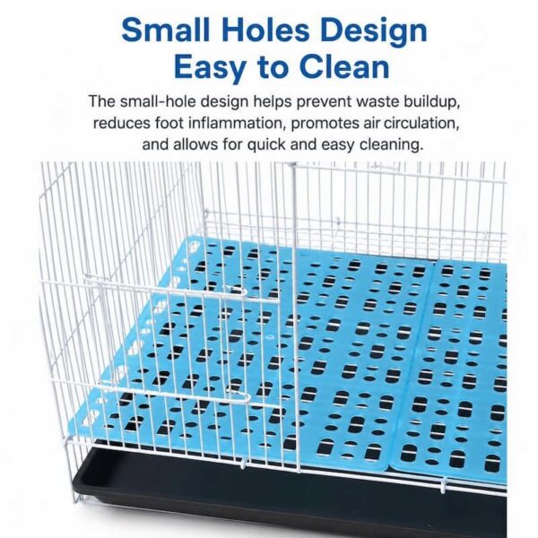 Rabbit Cage Foot Pad, Fixable Plastic Grid Mat That Prevents Pet Pododermatitis & Paw Ulceration