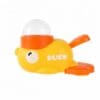 cat-dog-toys-31-6 yellow duck automatic treat dispenser full product overall shot smooth plastic duck shaped pet puzzle feeder without pets inside