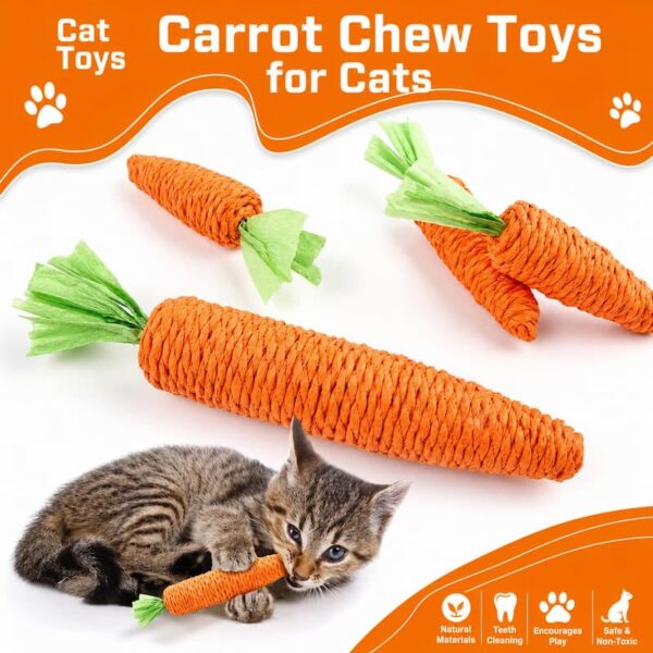 cat-toys-23-5 Cat Toys Carrot Shaped Squeaky Chew Toys Indoor Interactive Molar Fun Toys for Cats