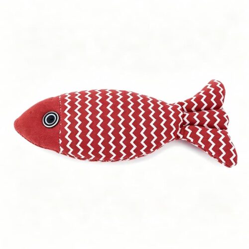 cat-toys-24-3 Cat Toy Linen Fish Shape Interactive Chew Toy with Natural Catnip for Indoor Cats