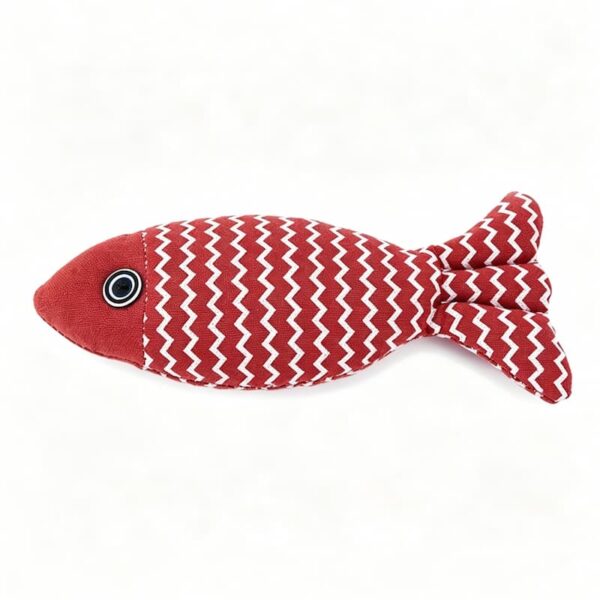 cat-toys-24-3 Cat Toy Linen Fish Shape Interactive Chew Toy with Natural Catnip for Indoor Cats