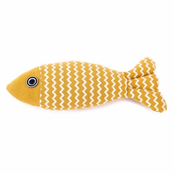 cat-toys-24-5 Cat Toy Linen Fish Shape Interactive Chew Toy with Natural Catnip for Indoor Cats