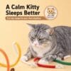 cat-toys-33-3 stress relief silver vine cat rope toy cat resting scene showing calm kitty playing with soft colorful cotton rope play toys on flat floor