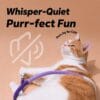 cat-toys-33-5 silent silver vine cat chew rope toy pet playing scene showing cat biting quiet handmade cotton rope without noisy bells indoors