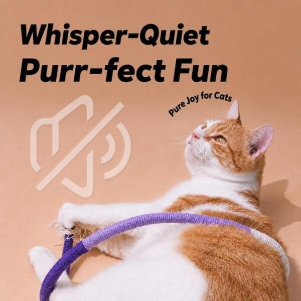 cat-toys-33-5 silent silver vine cat chew rope toy pet playing scene showing cat biting quiet handmade cotton rope without noisy bells indoors