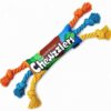 dog-toys-22-3 Dog Toy, Rainbow Candy Shaped Squeaky Rope Toy for Teeth & Interactive Play