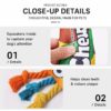 dog-toys-22-6 Dog Toy, Rainbow Candy Shaped Squeaky Rope Toy for Teeth & Interactive Play