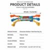 dog-toys-22-7 Dog Toy, Rainbow Candy Shaped Squeaky Rope Toy for Teeth & Interactive Play