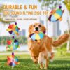 dog-toys-25-1 Dog Flying Disc Toy, Soft Squeaky Interactive Plush Fetch Toy for Small Medium Dogs