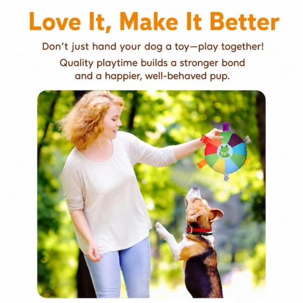 dog-toys-25-7 Dog Flying Disc Toy, Soft Squeaky Interactive Plush Fetch Toy for Small Medium Dogs