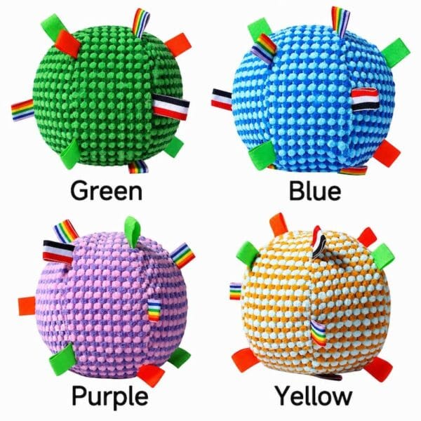 dog-toys-28-5 Dog Interactive Squeaky Ball, Durable Washable Chew Toy for Dog Teeth Cleaning & Boredom Relief