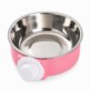 Hanging Stainless Steel Anti-Spill Pet Bowl, Cage Mount Food Water Dish for Dogs Cats Rabbits