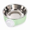Hanging Stainless Steel Anti-Spill Pet Bowl, Cage Mount Food Water Dish for Dogs Cats Rabbits