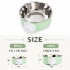 Hanging Stainless Steel Anti-Spill Pet Bowl, Cage Mount Food Water Dish for Dogs Cats Rabbits