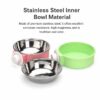 Hanging Stainless Steel Anti-Spill Pet Bowl, Cage Mount Food Water Dish for Dogs Cats Rabbits