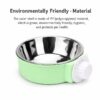 Hanging Stainless Steel Anti-Spill Pet Bowl, Cage Mount Food Water Dish for Dogs Cats Rabbits