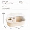 Large Anti-Bite Hamster Cage, 360° View Small Pet Habitat with Full Accessories & Exercise Wheel
