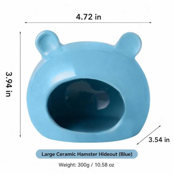 Hamster & Sugar Glider Cartoon Ceramic Cooling Hideout Nest, Summer Chill Ice House for Small Pets
